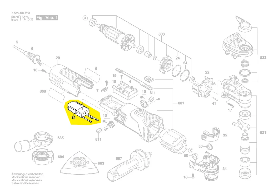 Régulateur de vitesse réf. 1 607 233 5CH Bosch